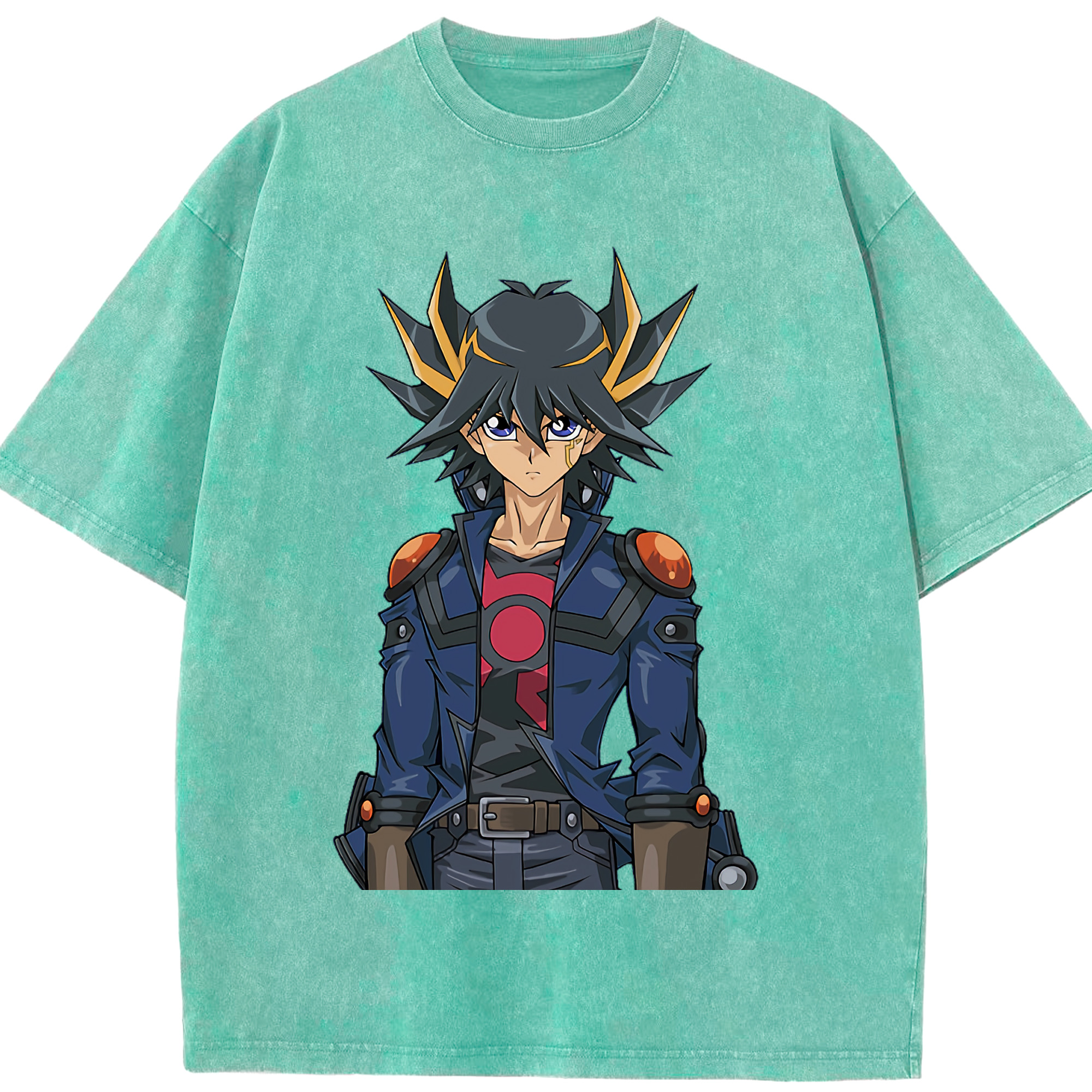 （画像用） 遊☆戯☆王 Yu-Gi-Oh! 綿100% ヴィンテージ風 半袖Tシャツ（フロントプリント）